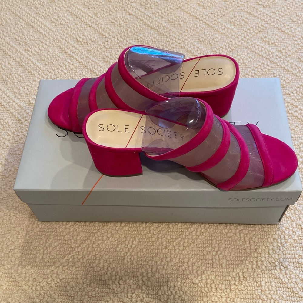 💖Sole Society Hot Pink Suede/Mesh Shoes💖
